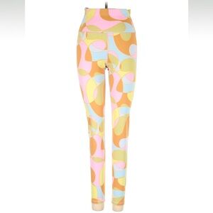 Beach Riot Sport Retro Pastel Color Block Leggings (Size Medium)